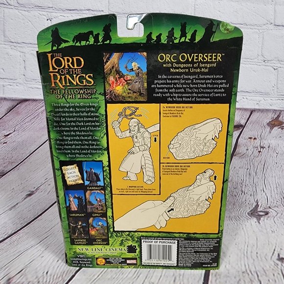 Lord Of The Rings Orc Overseer With Dungeons Of Isengard Action Figure Toybiz - Picture 6 of 10